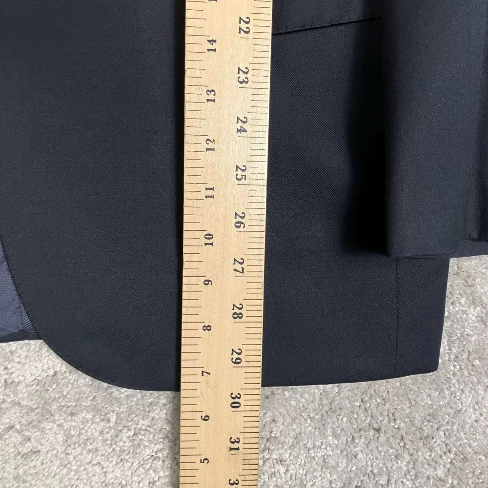 Ermenegildo Zegna Blazer Mens 50C Navy Blue Multiseason Wool Suit Jacket Flaws:(